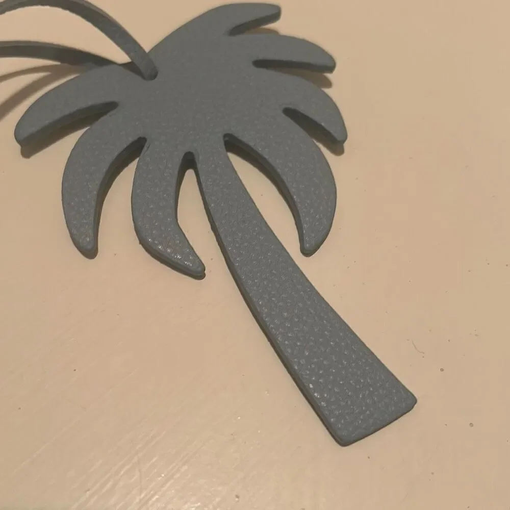 Sexy Little Vintage Handmade palm tree Leather Bag Charm Cute Nature Keychain